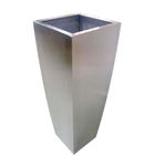 Pot Tanaman Stainless Steel Permukaan Luar Ruangan Tinggi 140cm